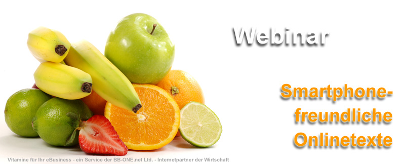 Webinar Smartphone-freundliche Onlinetexte