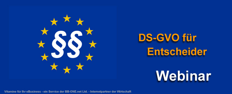 Webinar DS-GVO für Entscheider